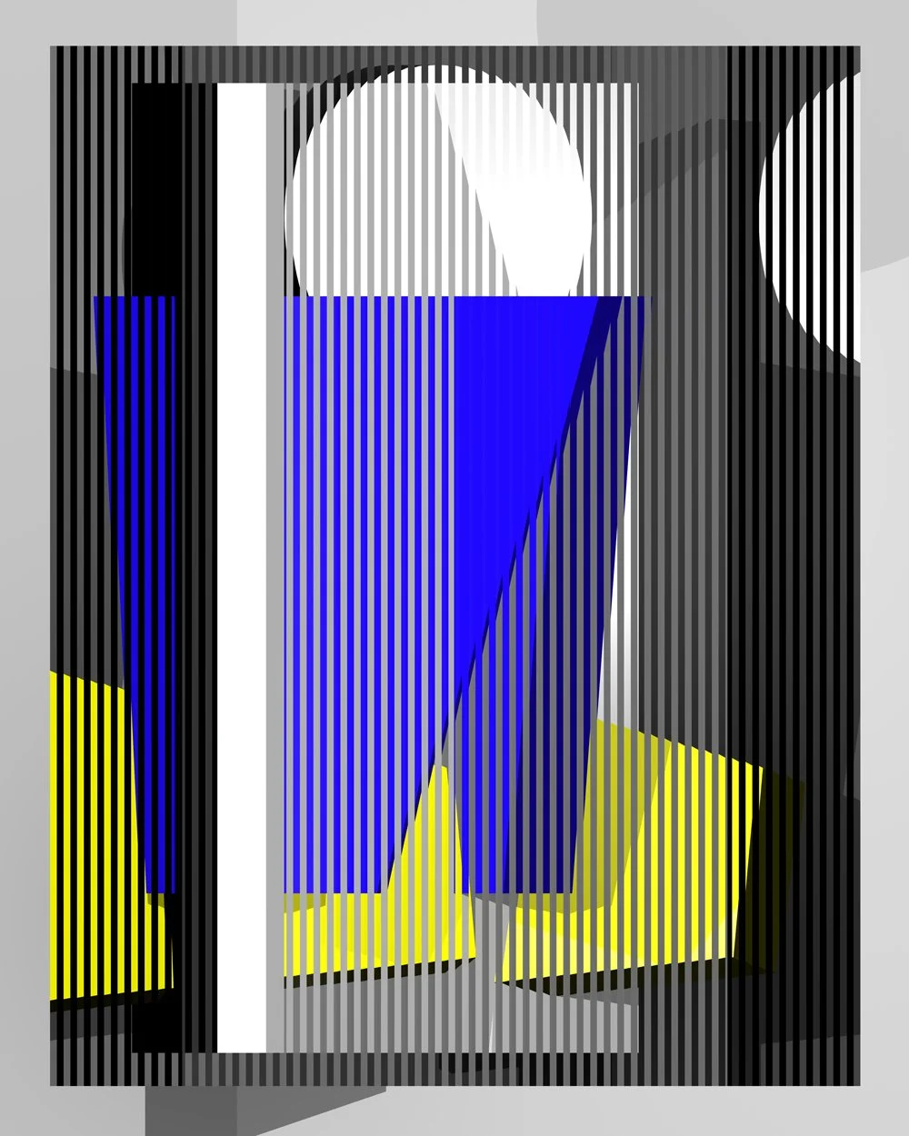 "Homage to Puni - Striation"  2012, 24" x 30"
