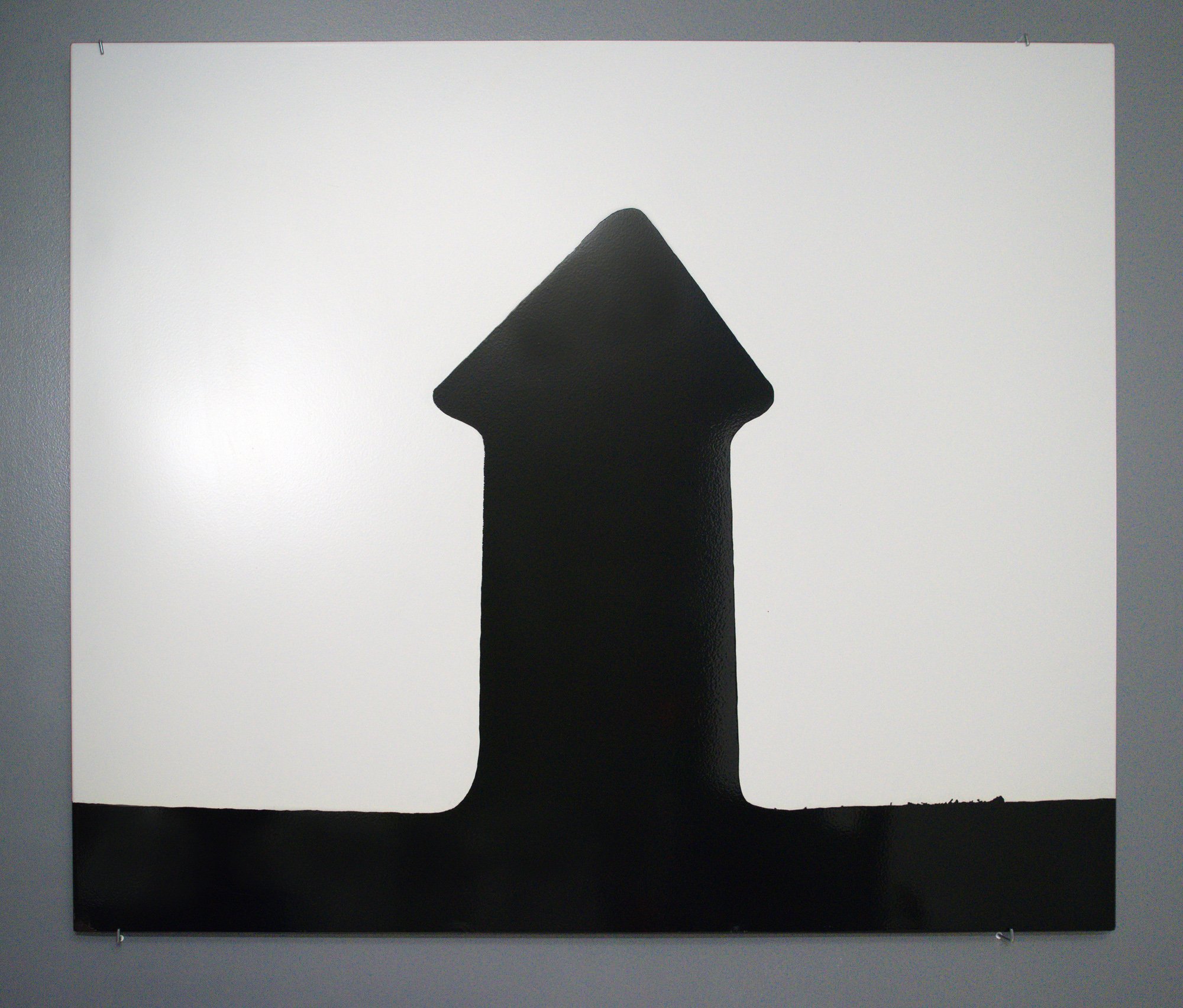 "Untitled" 1968, Porcelain on Steal 60" x 40"