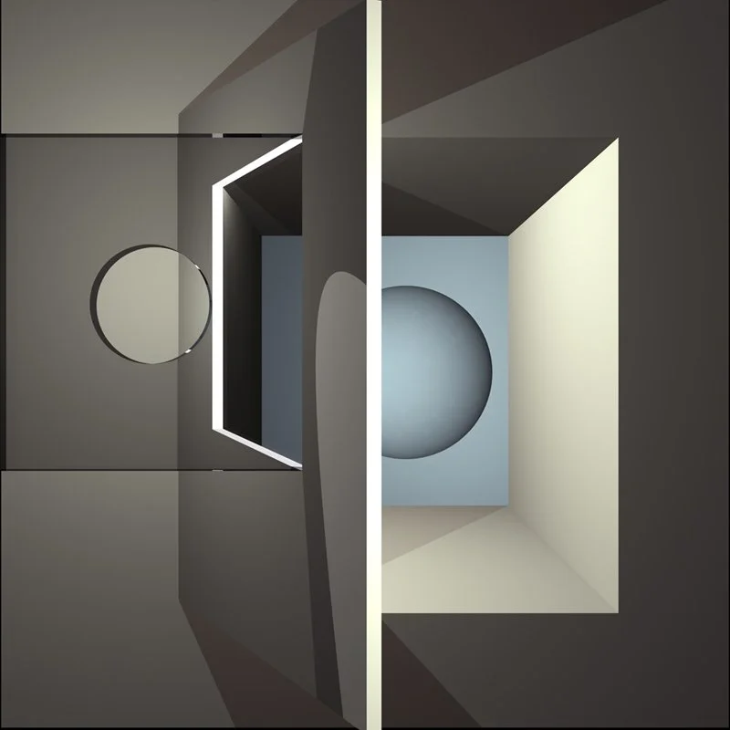 "Shadows, No Clock"  2008, 24" x 24"