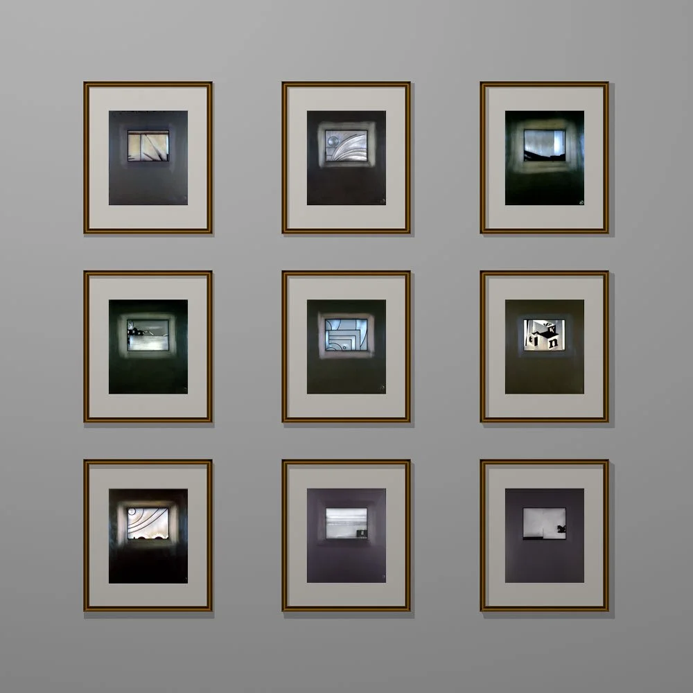 Framed Wall Display of Silver Print Series No. 2