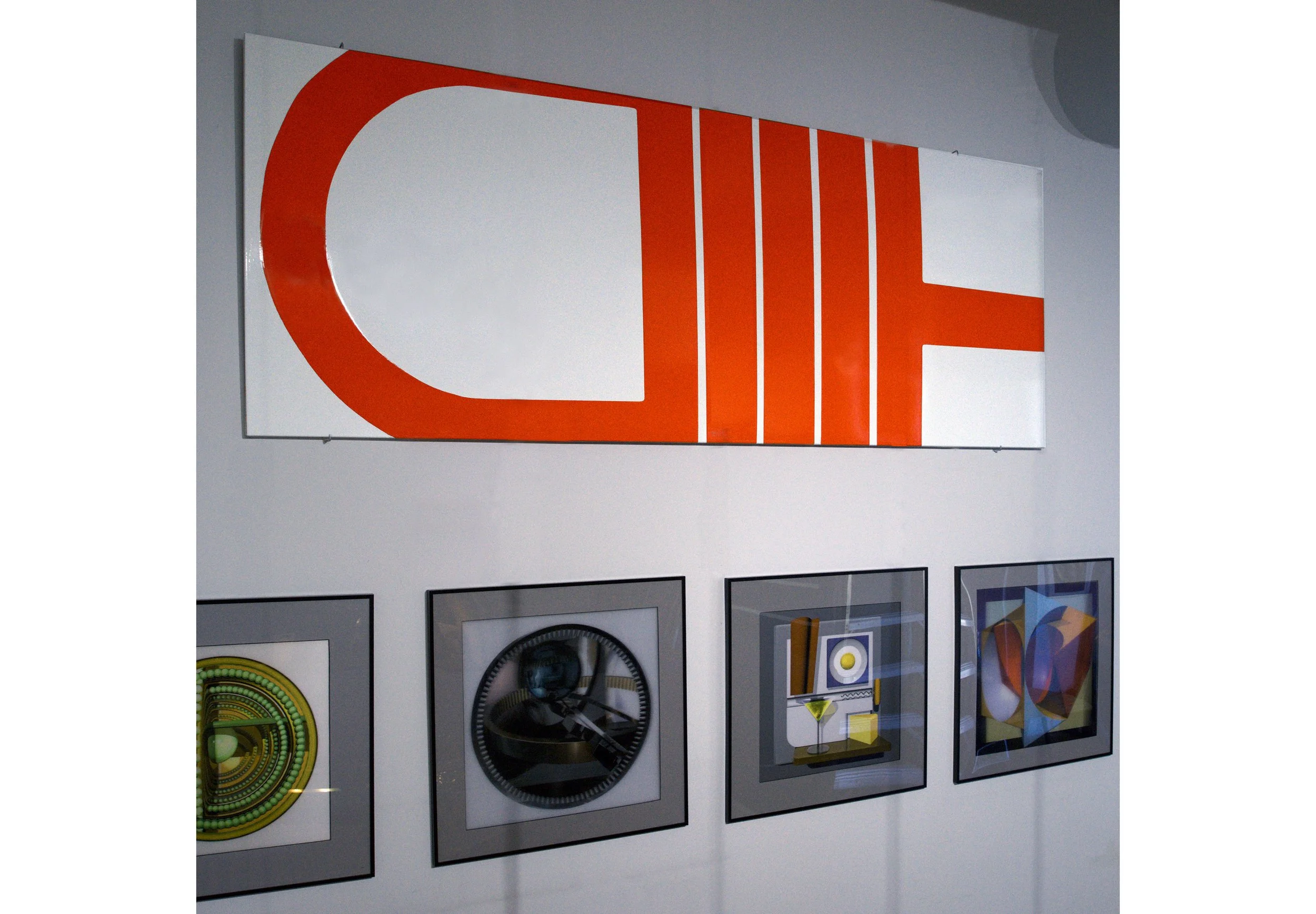 "1678-Din" 1968, Porcelain on Steal 10' x 4'