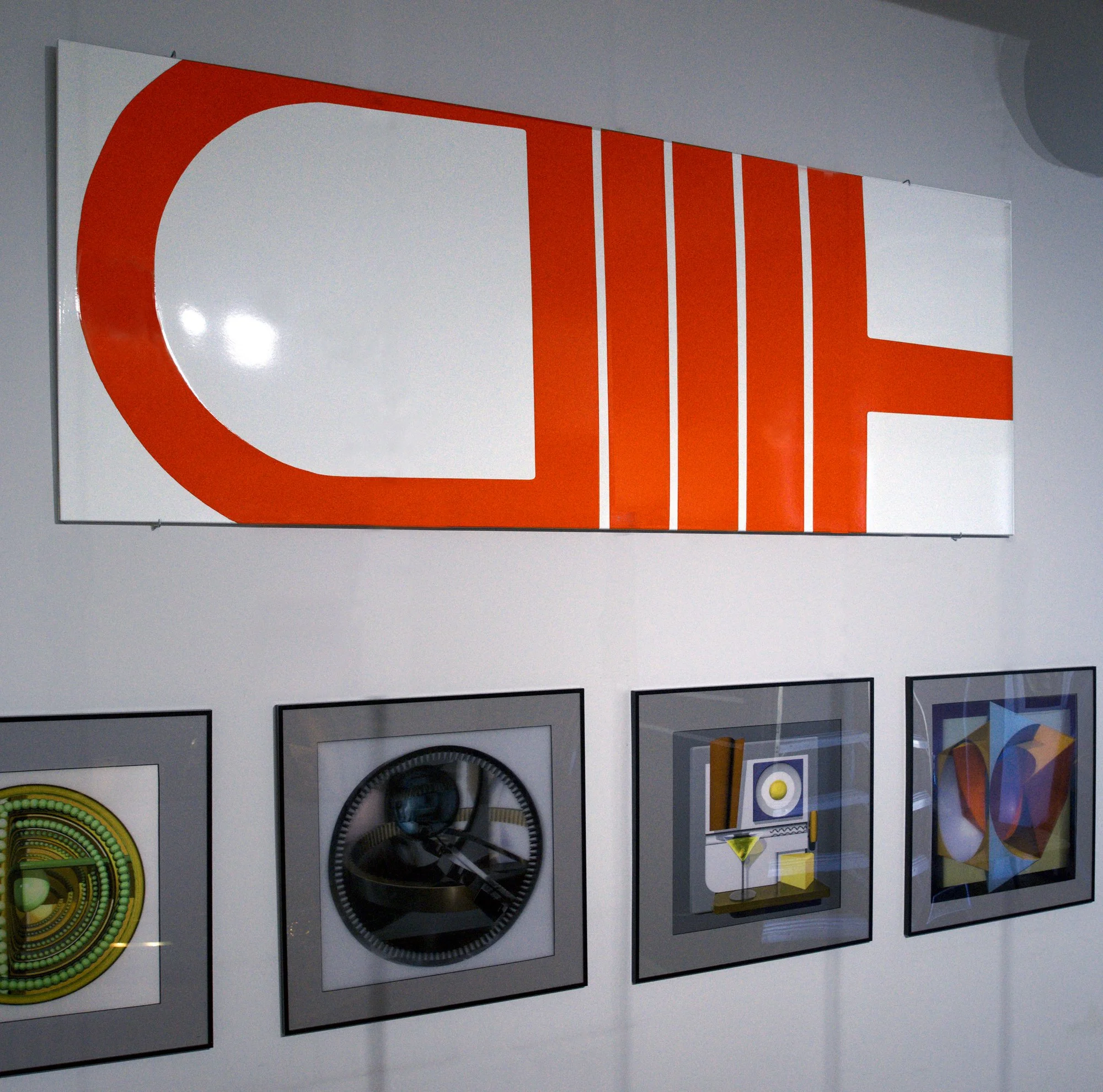 "1678-Din" 1968, Porcelain on Steal 10' x 4'
