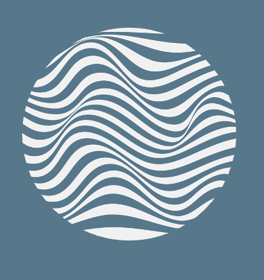 A circle with waves