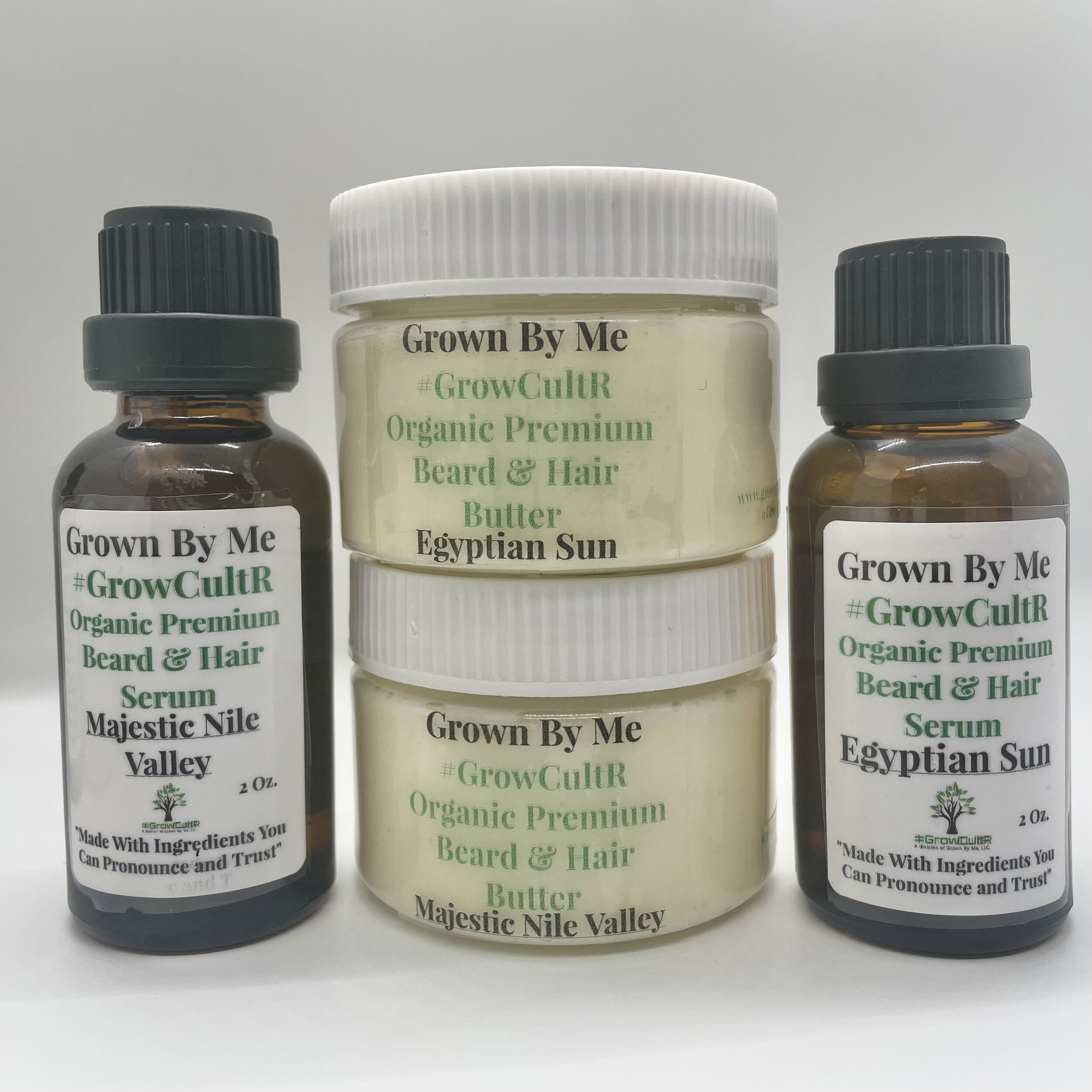 #GrowCultR Organic Premium Beard &amp; Hair Serum and Butter Combo