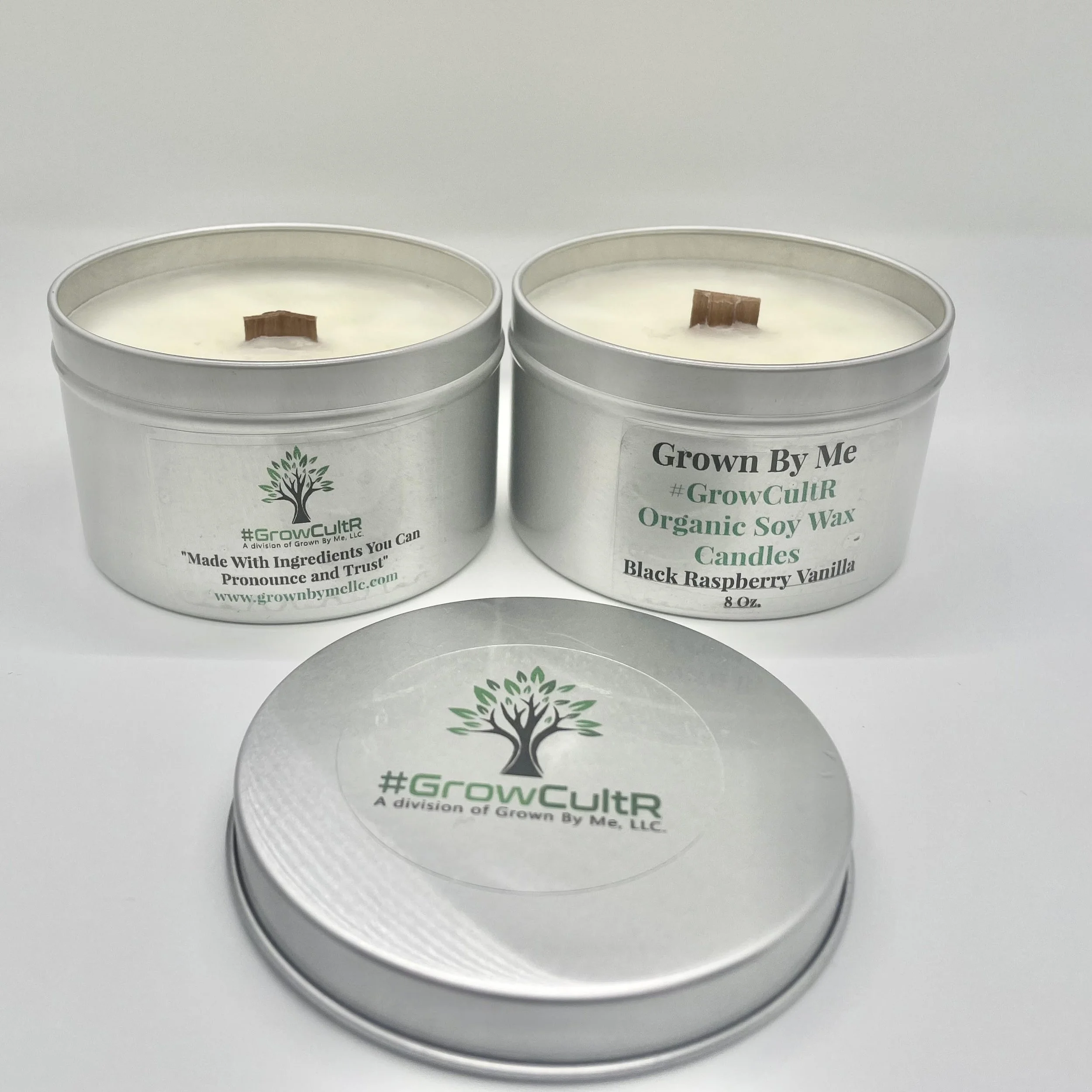 #GrowCultR Organic Soy Wax Wooden Wick Candles