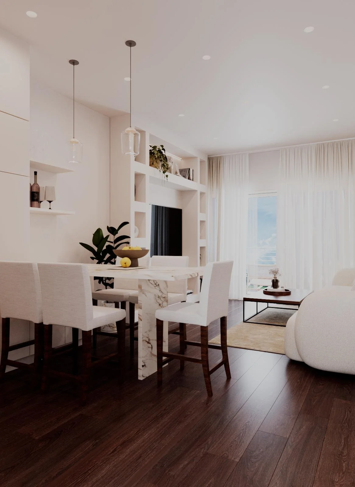 Vale do Lobo townhouse open plan living dining area
