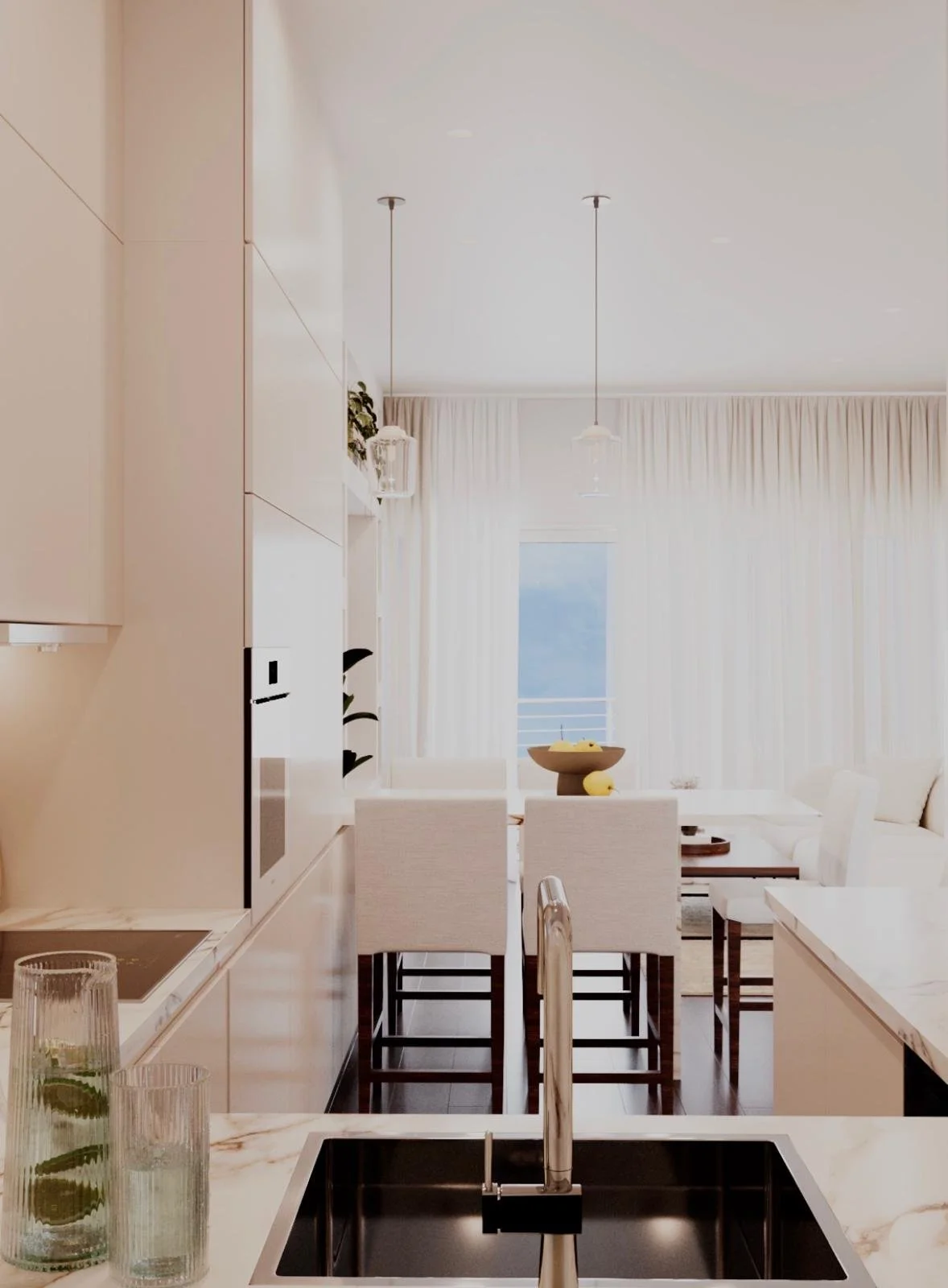 interior design 3D model kitchen Portugal