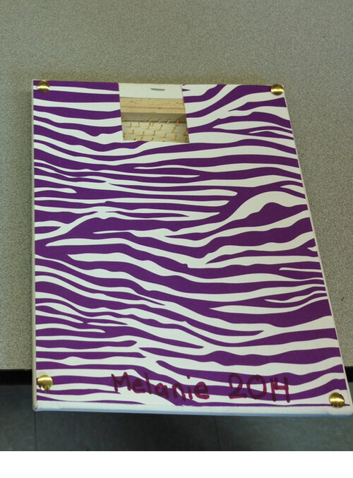 Here’s a photo of the back of a canvas