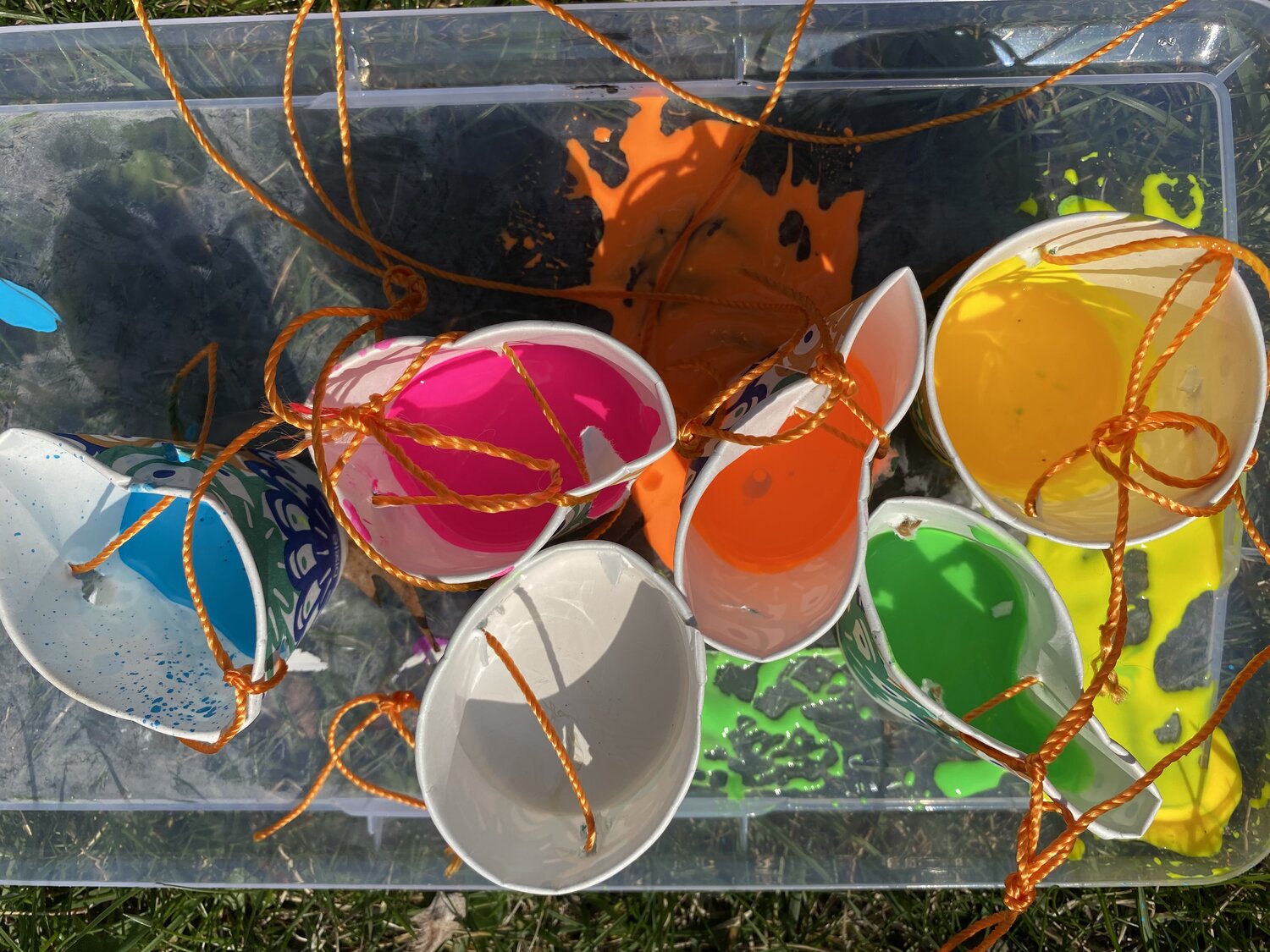 Our failed attempt at a pendulum painting…