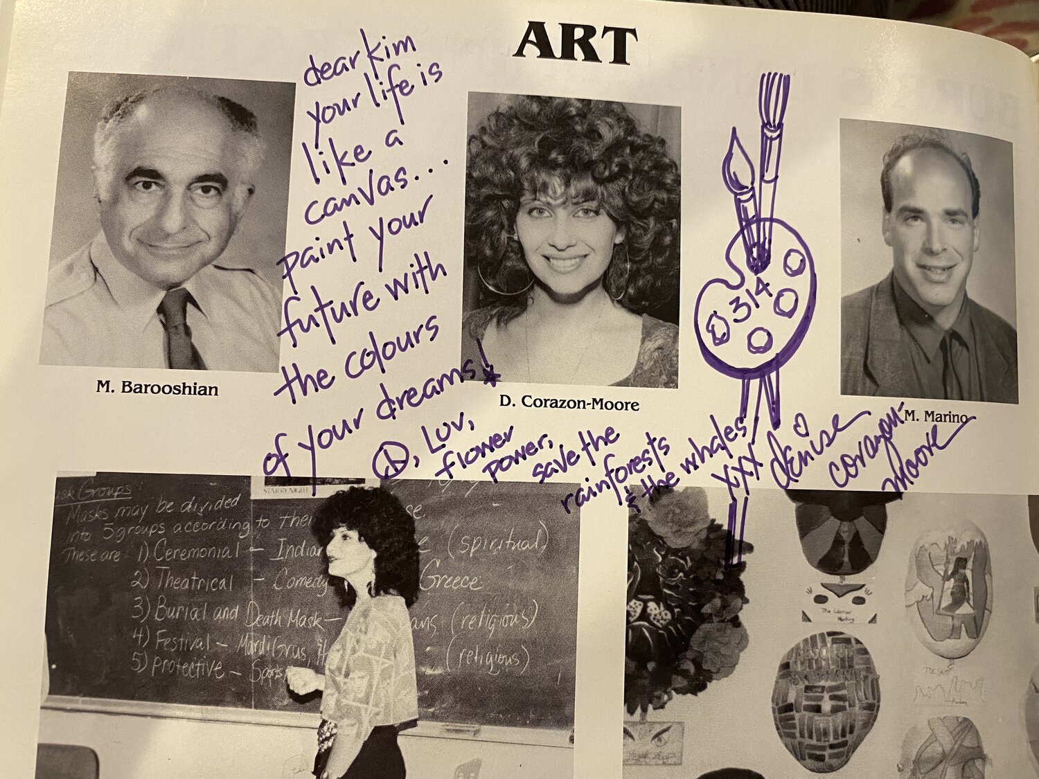 Her words in my middle school yearbook.