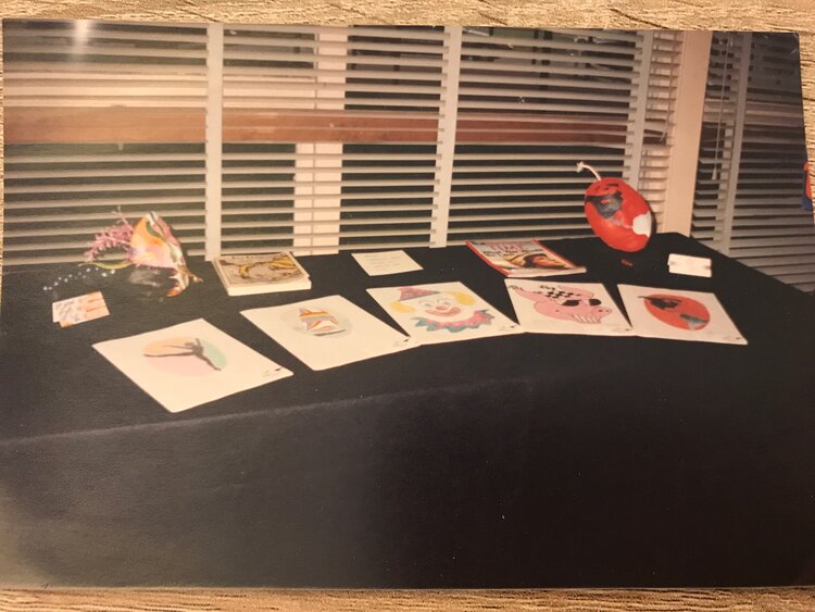 My mask, pictured above on the left. It was one of just a few that could not be hung on the wall because it was 3-dimentional.