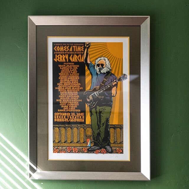 A tribute to Jerry Garcia, what a wonderful way to commemorate him and his music. .
.
.
.
.
#custompictureframing #jerrygarcia #jerrygarciaband #gratefuldead #deadheads #sanclemente #pictureframing #tribute #festival #gratefuldeadmusic #art #musicpos