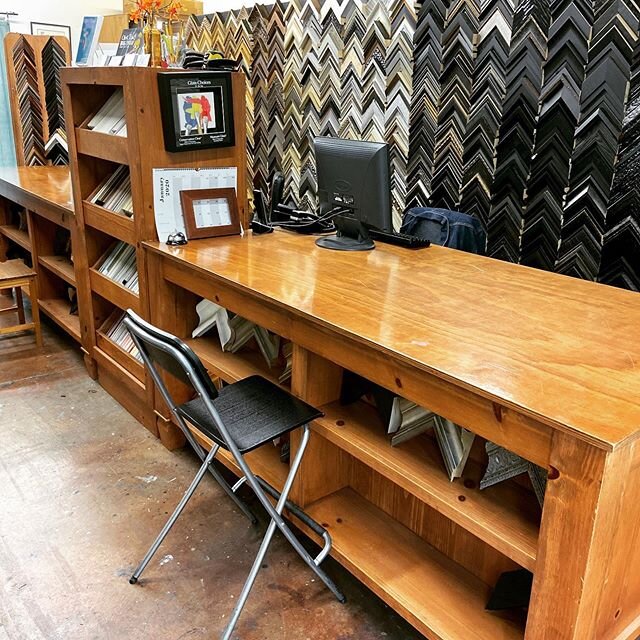 So many art pieces have been designed on these tables, your&rsquo;s should be next! There are countless moulding options you have to choose from. Come in today and get you&rsquo;re art framed. LINK IN BIO!!! .
.
.
.
.
.
#custompictureframing #picture