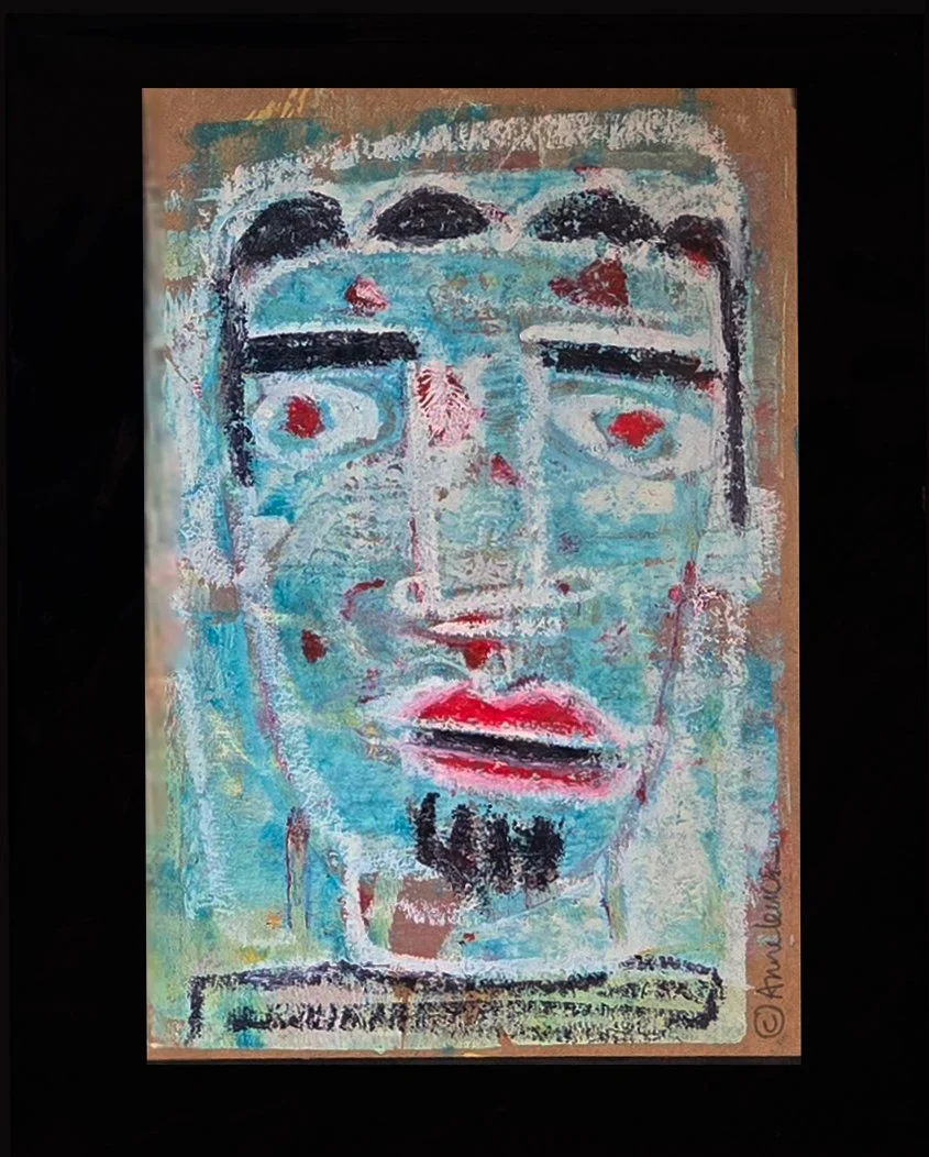 GOATEE GUY 8x10 Mixed-Media Mono Print
