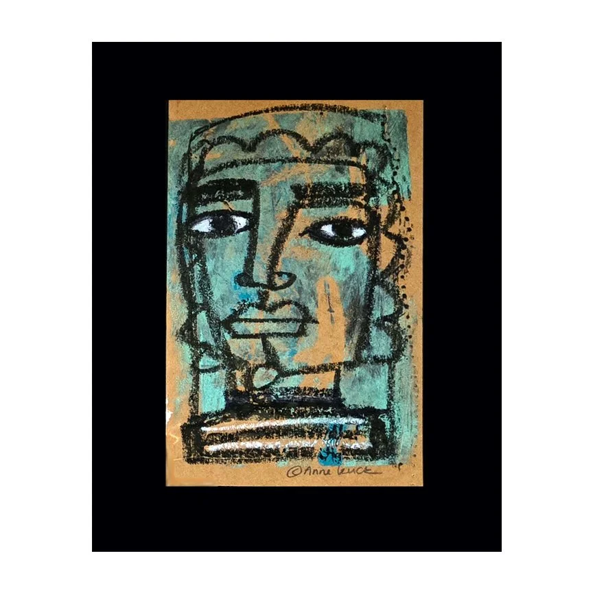 INTENSITY OF SPIRIT 8x10 Mixed-Media Mono Print