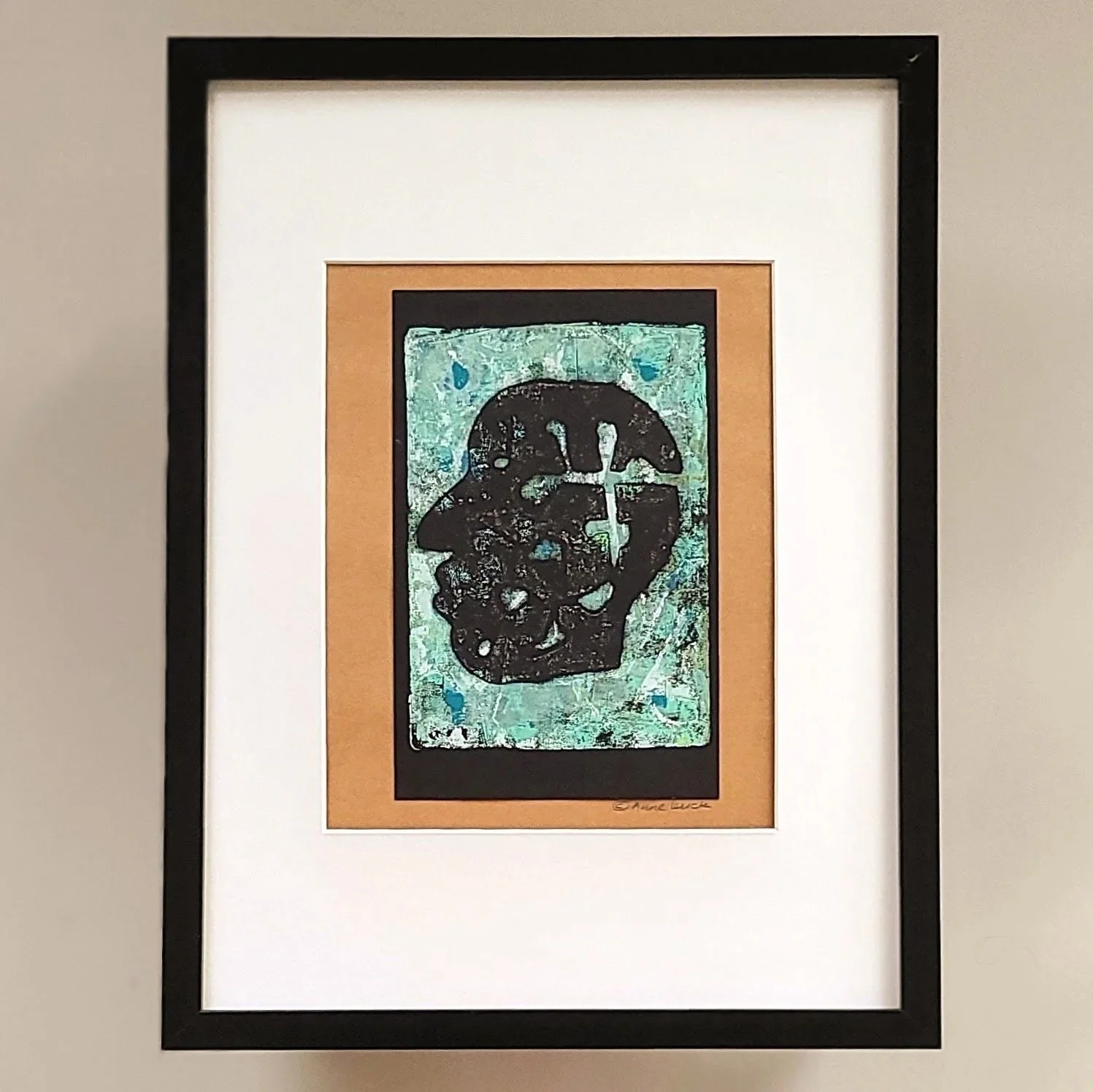 CEREBRAL 8x10 Mixed-Media Mono Print