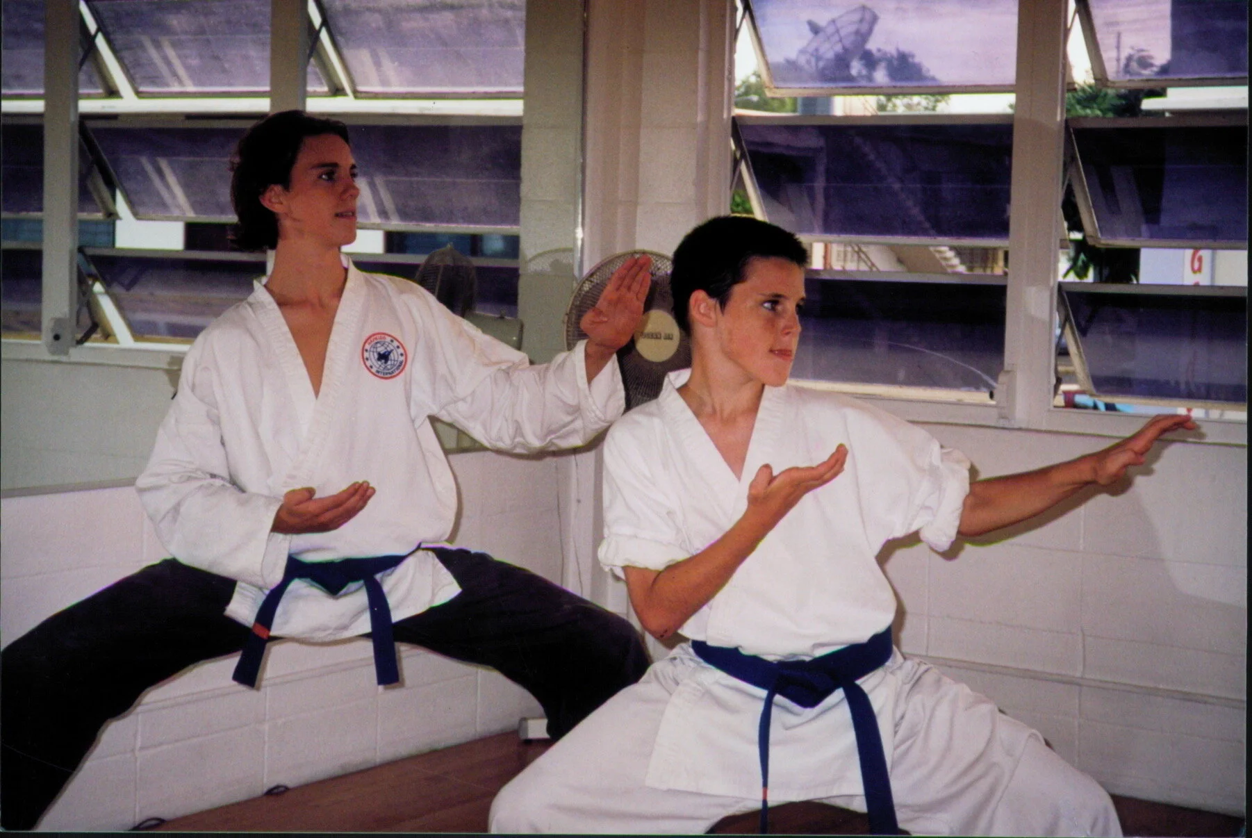 Austin & Garret in the Honolulu Dojo. Circa 1997.