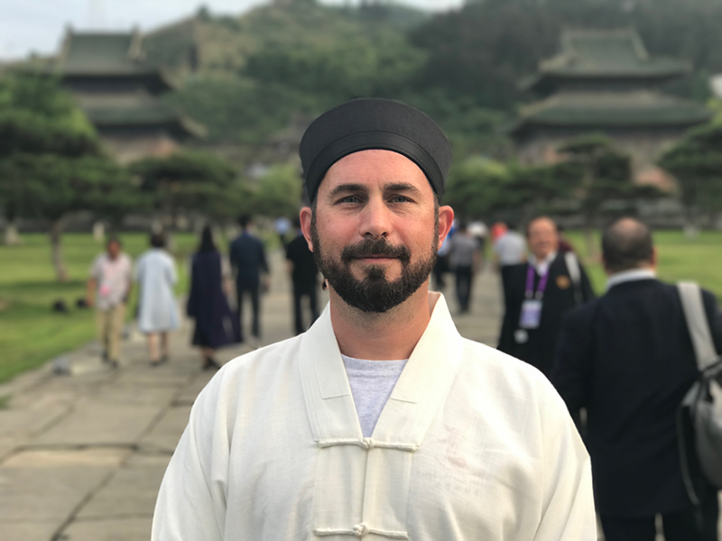 Dr. Sweeney at the 2017 World Daoist Association Assembly, Wudan China