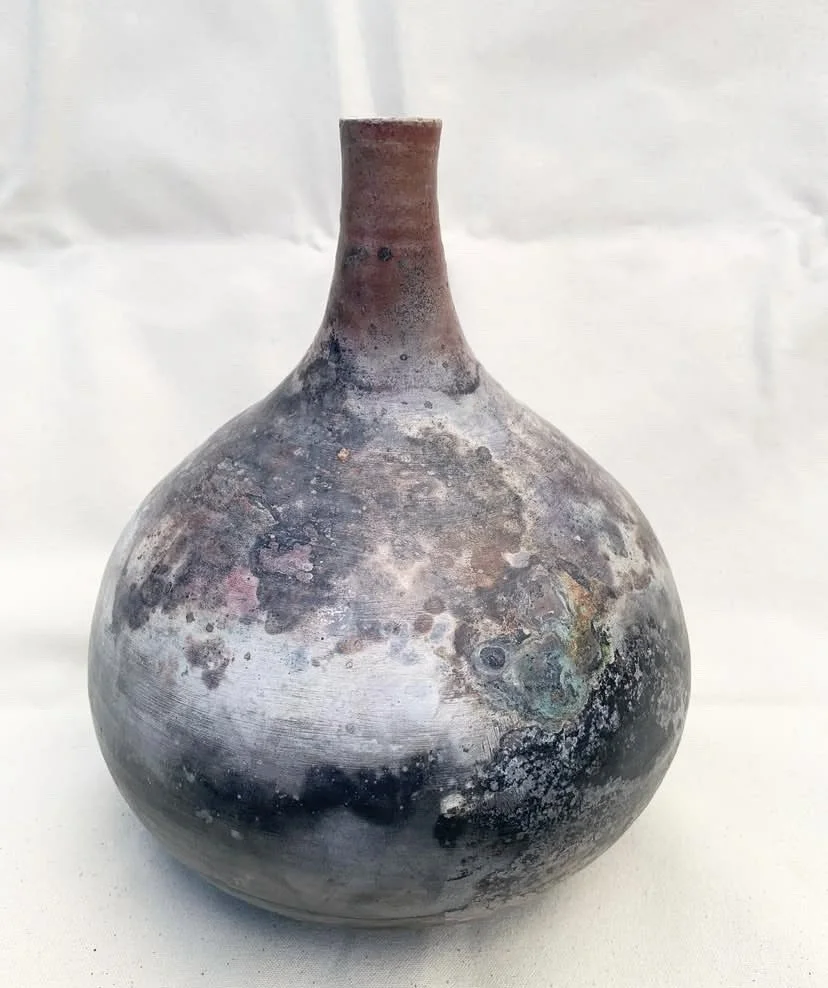 Large Round Pitfired Pot.jpeg