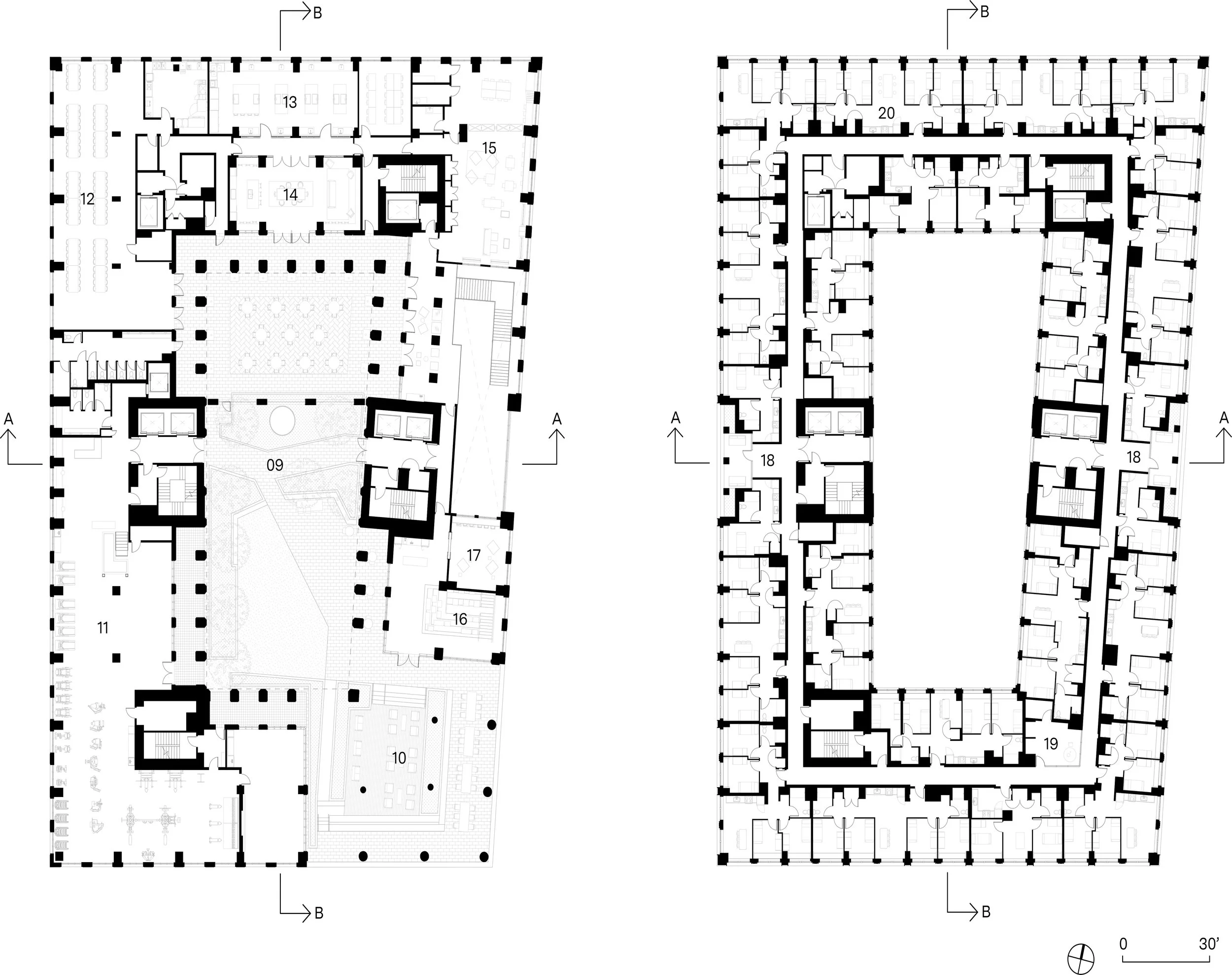second floor & typical floor plans