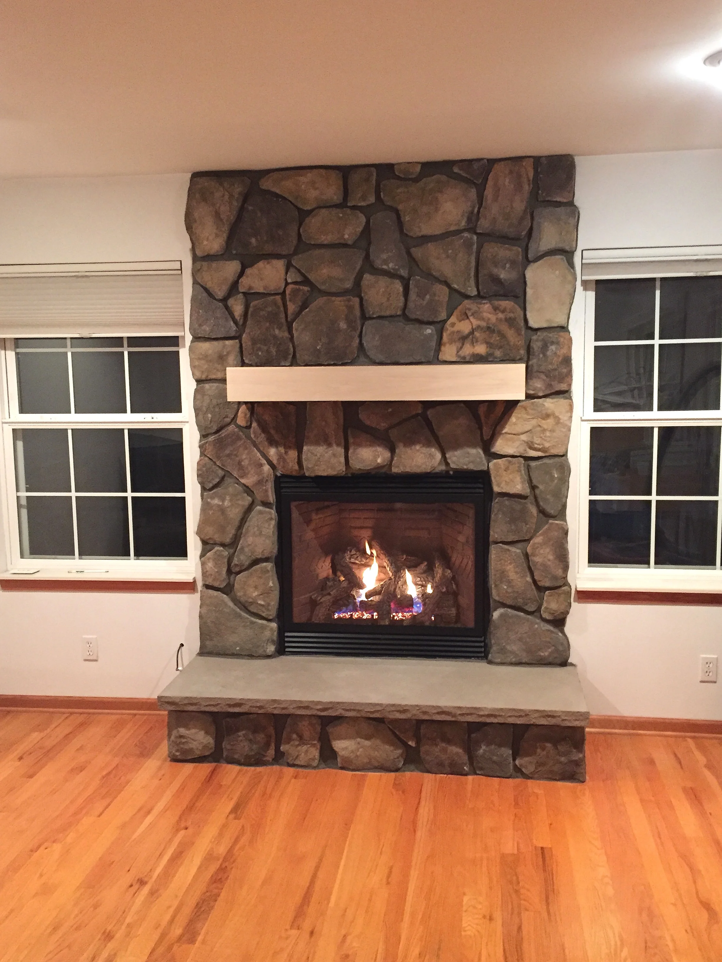 Stone Fireplace