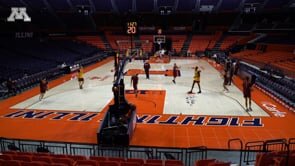 Gopher Men's Basketball - Shootaround at Illinois