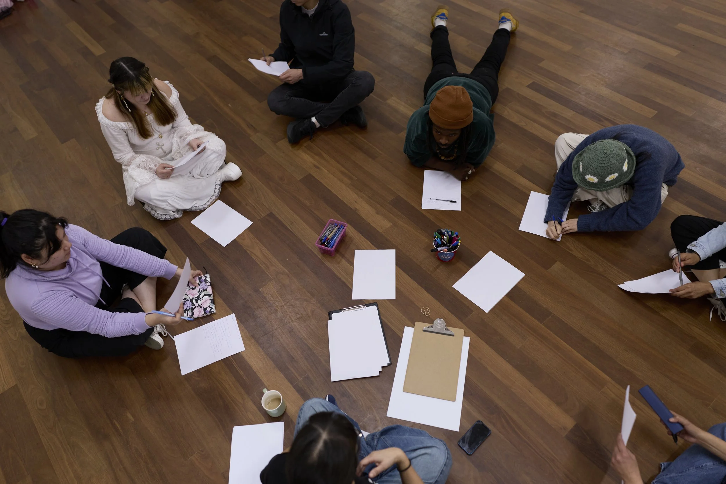 Workshop with ActNow Theatre community members. November 2025. 
