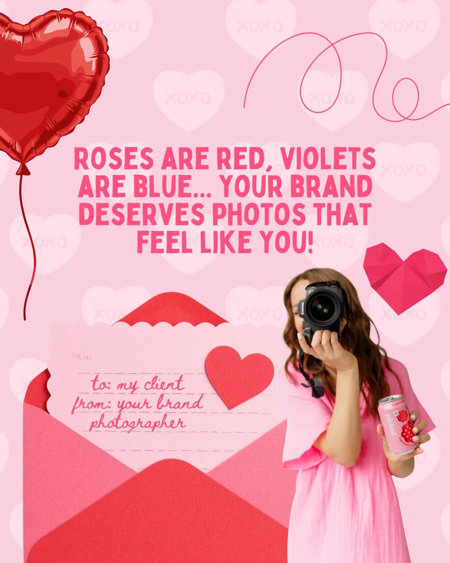 Roses are red.
Violets are blue.
Your brand deserves photos
as unforgettable as you.🫶🏻

Consider this your official elementary-school-style Valentine&hellip; except instead of a juice box, you get scroll-stopping content. 📸

What are your Valentin