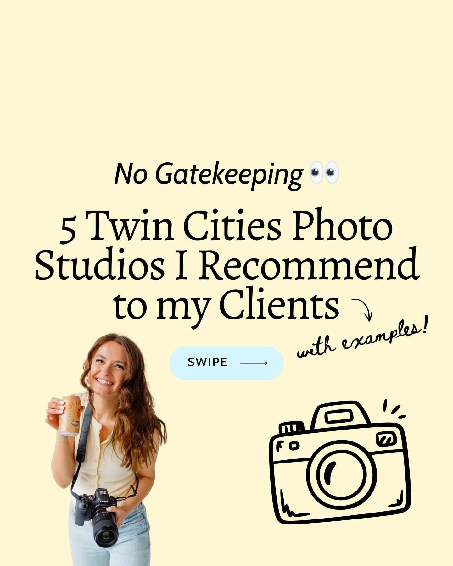 No gatekeeping 👀 Here&rsquo;s a list of 5 Twin Cities photo studios I recommend to my personal branding clients! 

⭐️Abide Studio in Minneapolis &mdash; has tons of natural light, a white paper backdrop and a living room space for cozy shots. @abide