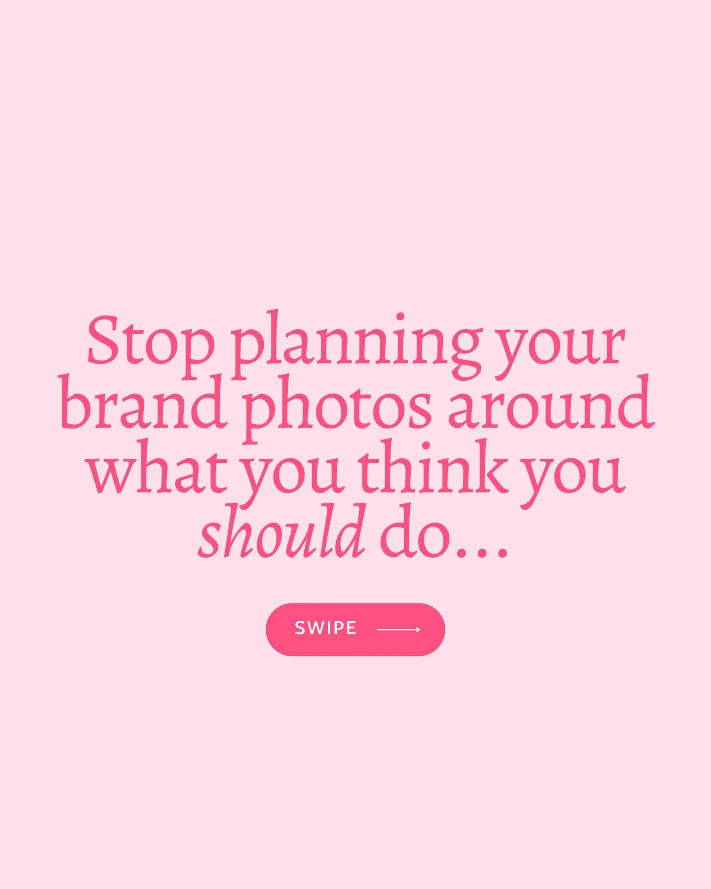 Stop building your brand photos around what you think you SHOULD do.

The best photos come from leaning into your personality, your energy, and the little things that make your brand yours. 

#minneapolisbrandphotographer #brandphotography #twincitie