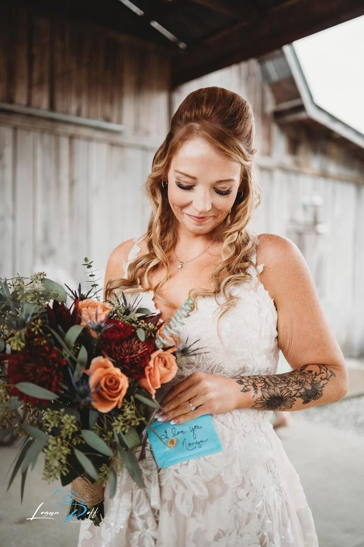 Candid wedding moment photographed by Photography by Logan