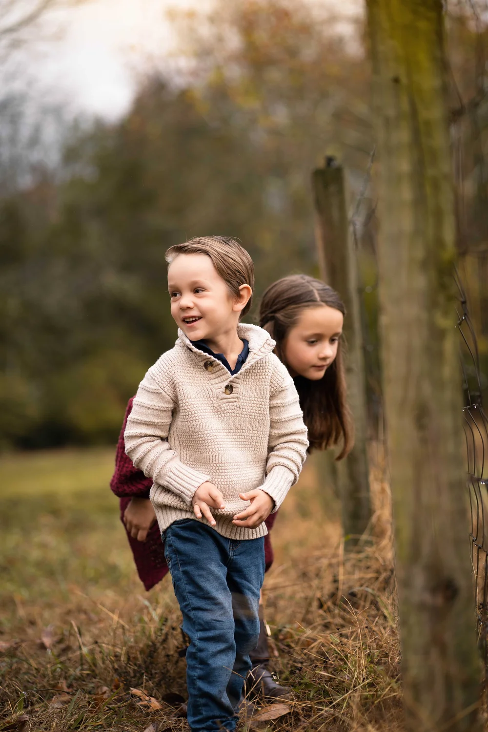 Natural fall family photography in Spring Hill Tennessee