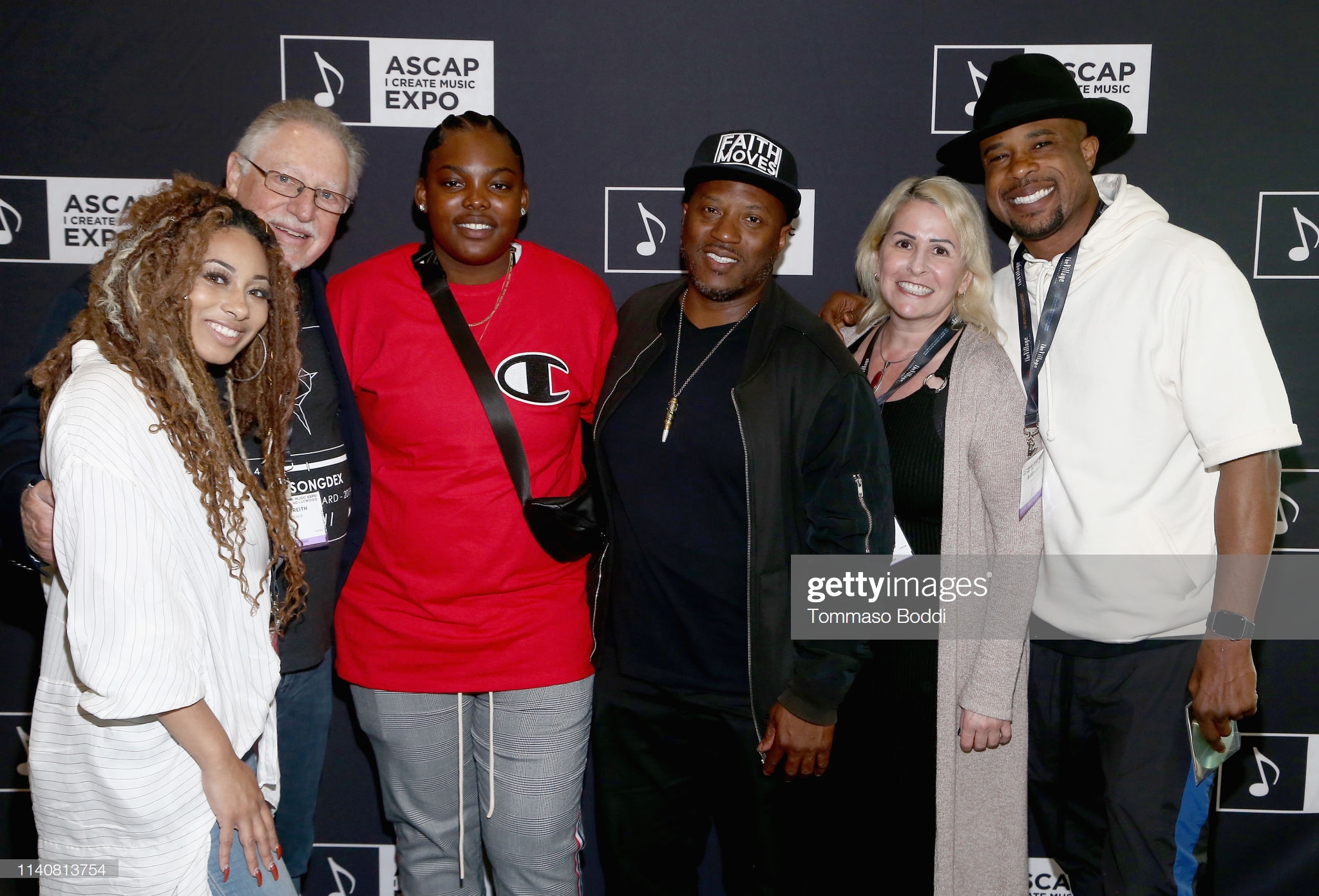  (L-R) Ashley Broom, Dennis Dreith, Morgen Campbell, Gorden Campbell, Transparence Entertainment Group CEO Shari Hoffman and Producer Bruce Waynne 
