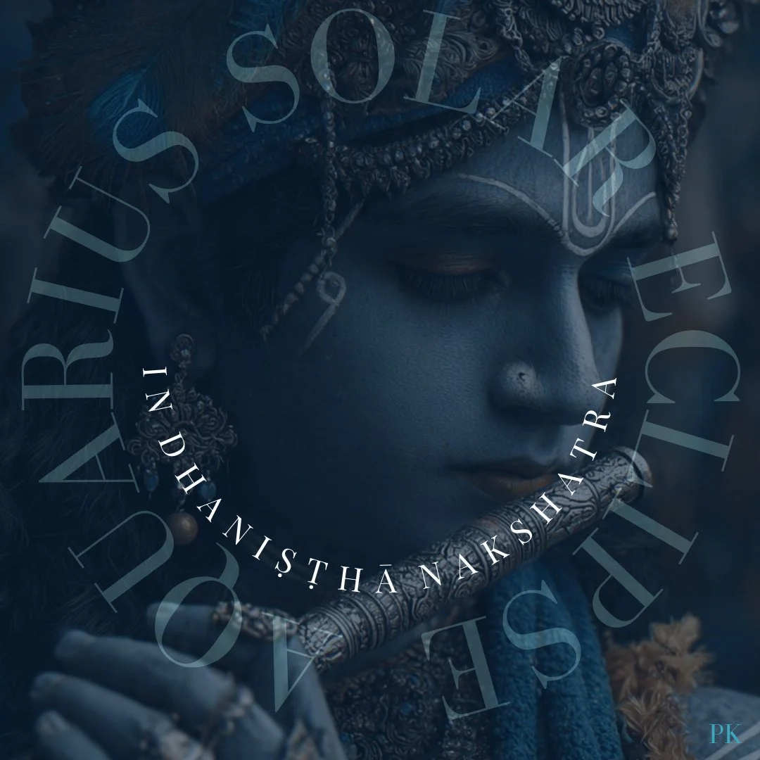 AQUARIUS NEW MOON ECLIPSE IN DHANIṢṬṢṬHĀ NAKSHATRA⁠
⁠
When: 17th of February⁠
⁠
Eclipses are not gentle resets. They are cosmic course corrections. They redirect, purify and clean up what has drifted off alignment. ⁠
⁠
The energy is unstable, heighte