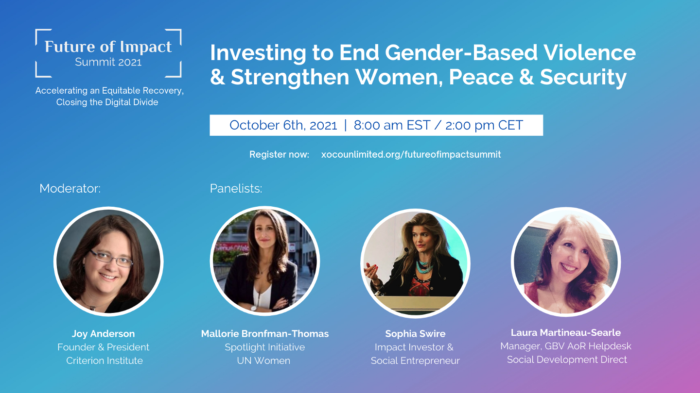 RoundtableInvesting to End Gender-Based Violence &amp; Strengthen Women, Peace &amp; Security