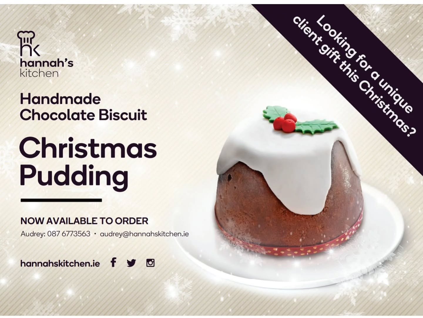 🎄 Christmas Treats &amp; Catering Alert! 🎄

Wow, what a whirlwind it&rsquo;s been! We&rsquo;re SO grateful for your incredible support. ❤️ Our Chocolate Biscuit Christmas Puddings are almost SOLD OUT, and we have very limited availability for Decem
