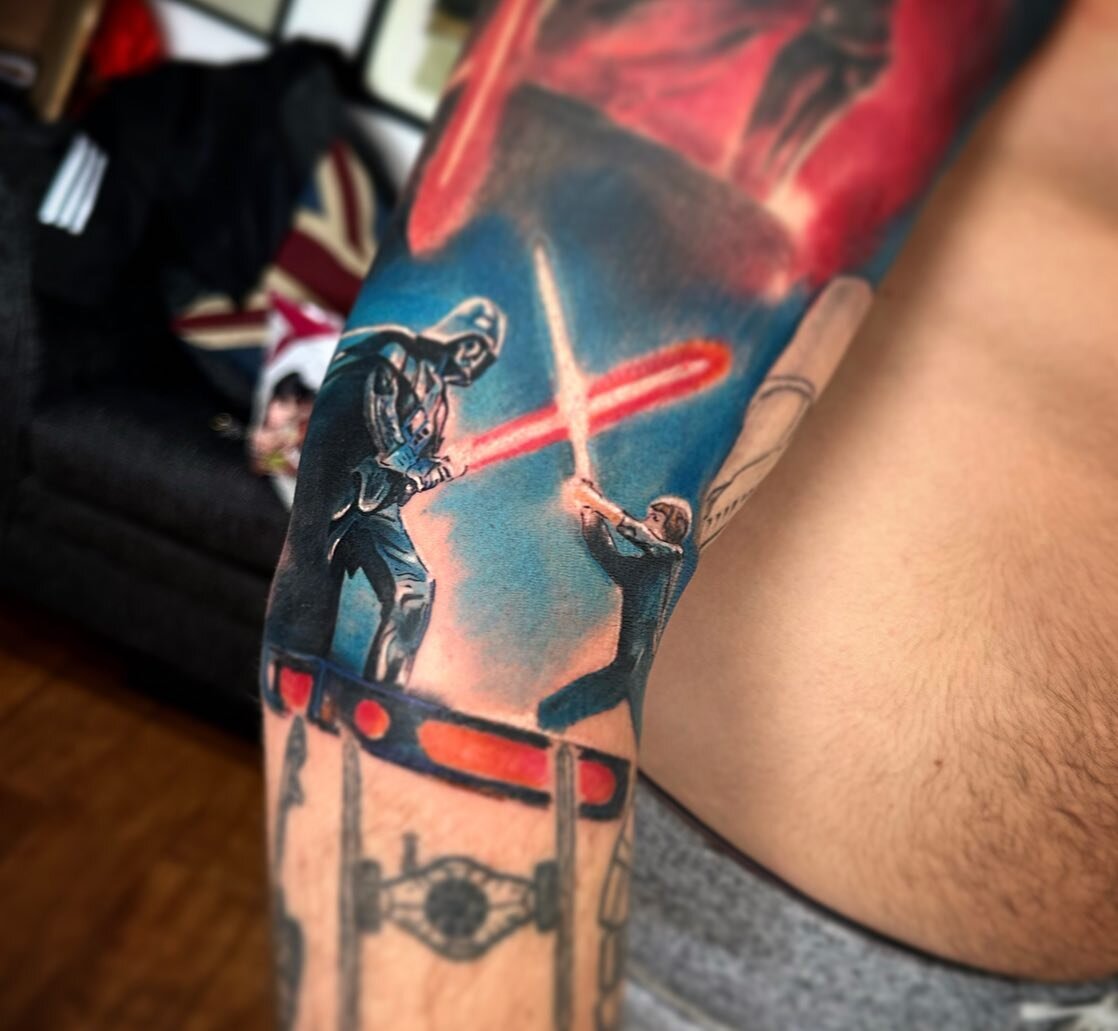 Revenge of the Fifth today chipping away on the Star Wars sleeve. Big up to Gabe the absolute superstar 🤙🏻