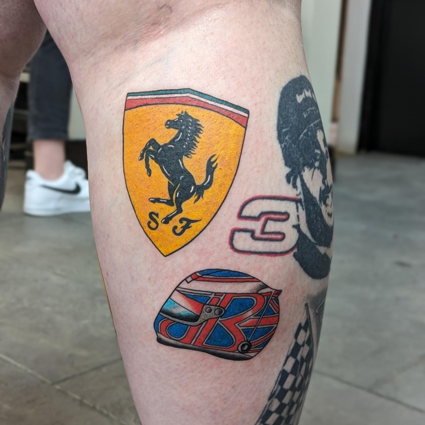 Added more to Lyndseys F1 themed leg today @72tattoo 20th birthday! 

Thanks for sitting so well for these lovely! 💪😎

&bull;&bull;&bull;&bull;&bull;&bull;&bull;&bull;&bull;&bull;&bull;&bull;&bull;&bull;&bull;&bull;&bull;&bull;&bull;&bull;&bull;&bu