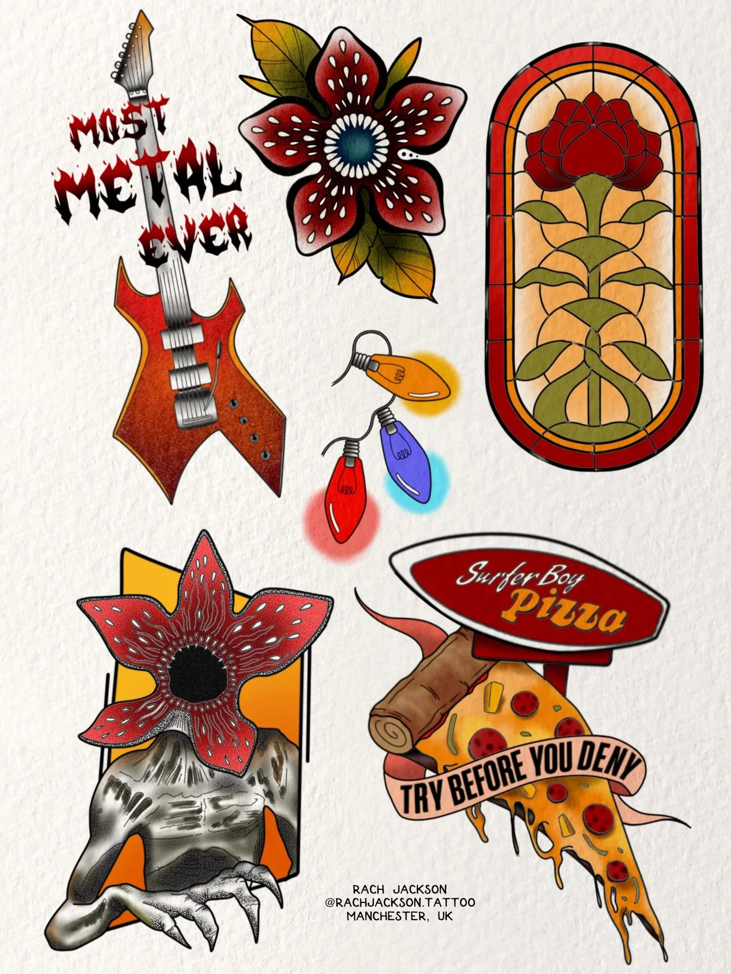 Happy Stranger Things day to all those who celebrate 😍 

Fully prepared for this show to be my entire personality for the next month 🙌 

Flash designs available if anyone wants to come in and chat all things Upside Down! 

&bull;&bull;&bull;&bull;&