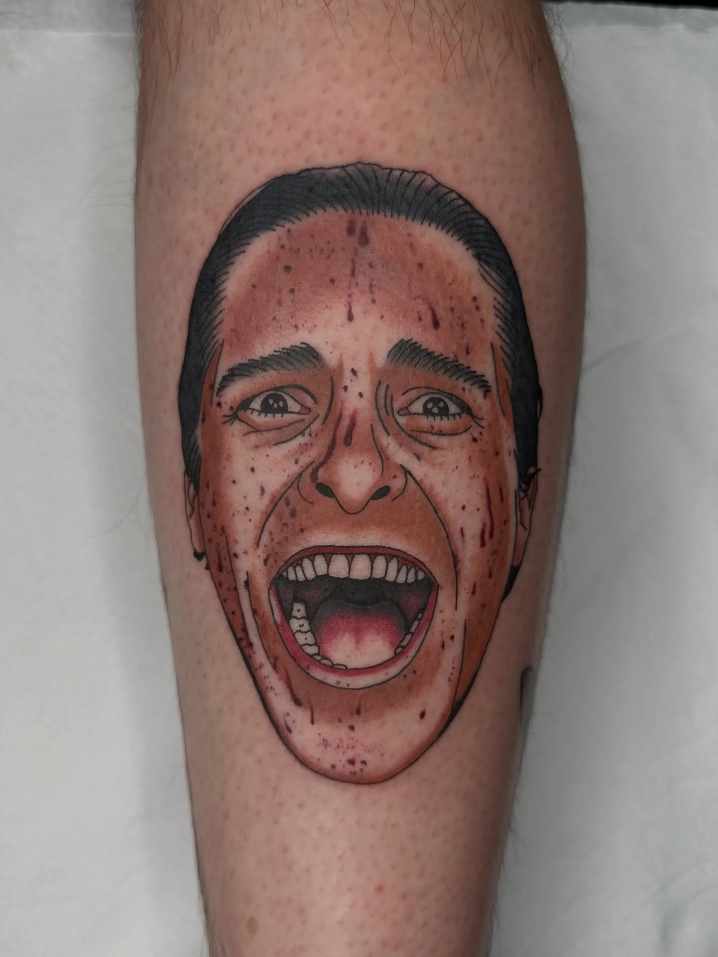 Cheers Callum 🤙

@benalmondtattoos 
.
.
.
.
.
.
#tattoos #neotrad #manchestertattoo #americanpsycho #patrickbateman