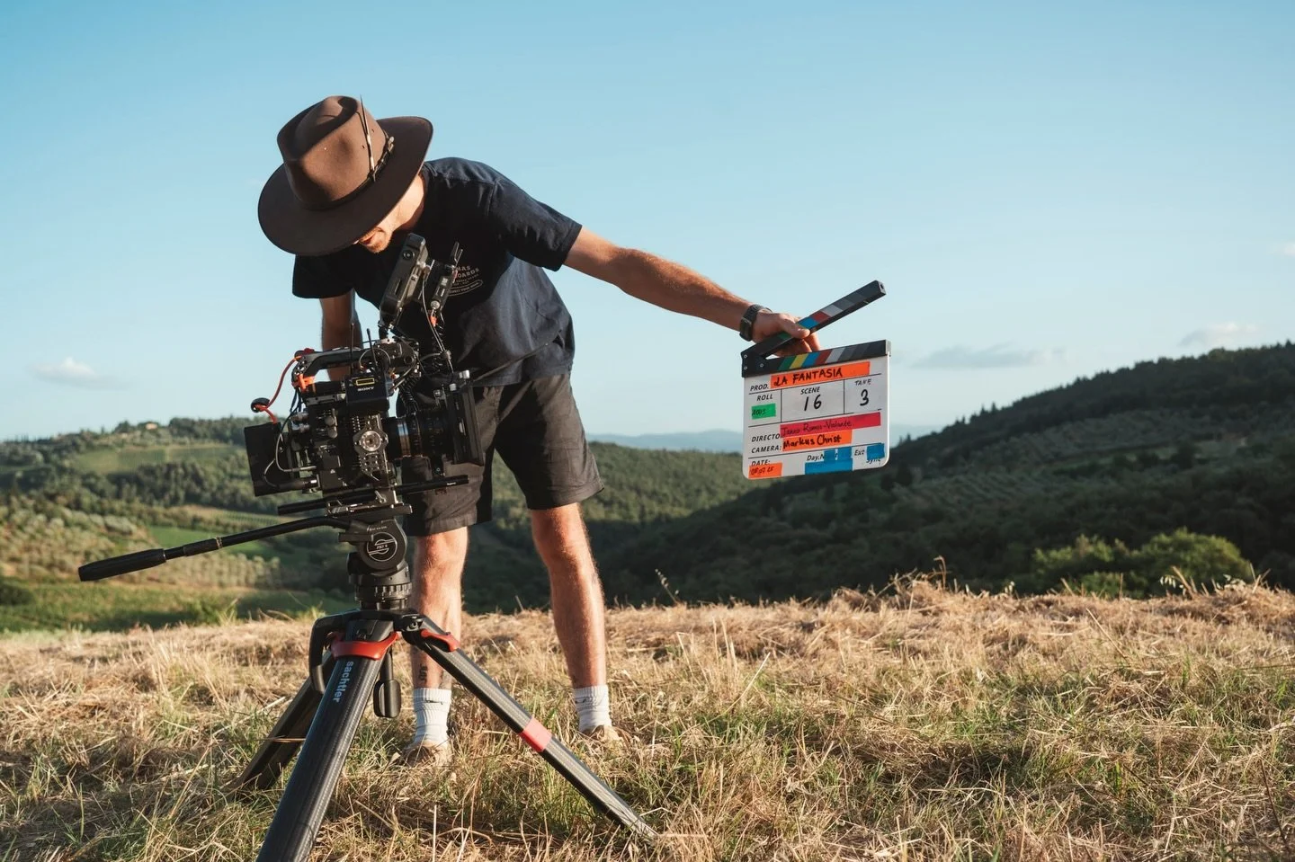 Behind the camera on &lsquo;La Fantasia&rsquo;, a feature film I had the pleasure of shooting as DOP during the summer of 2025. Great to see the film making strong progress on its way to completion.

Produced by @thinskin.productions 
Photo by @_barb