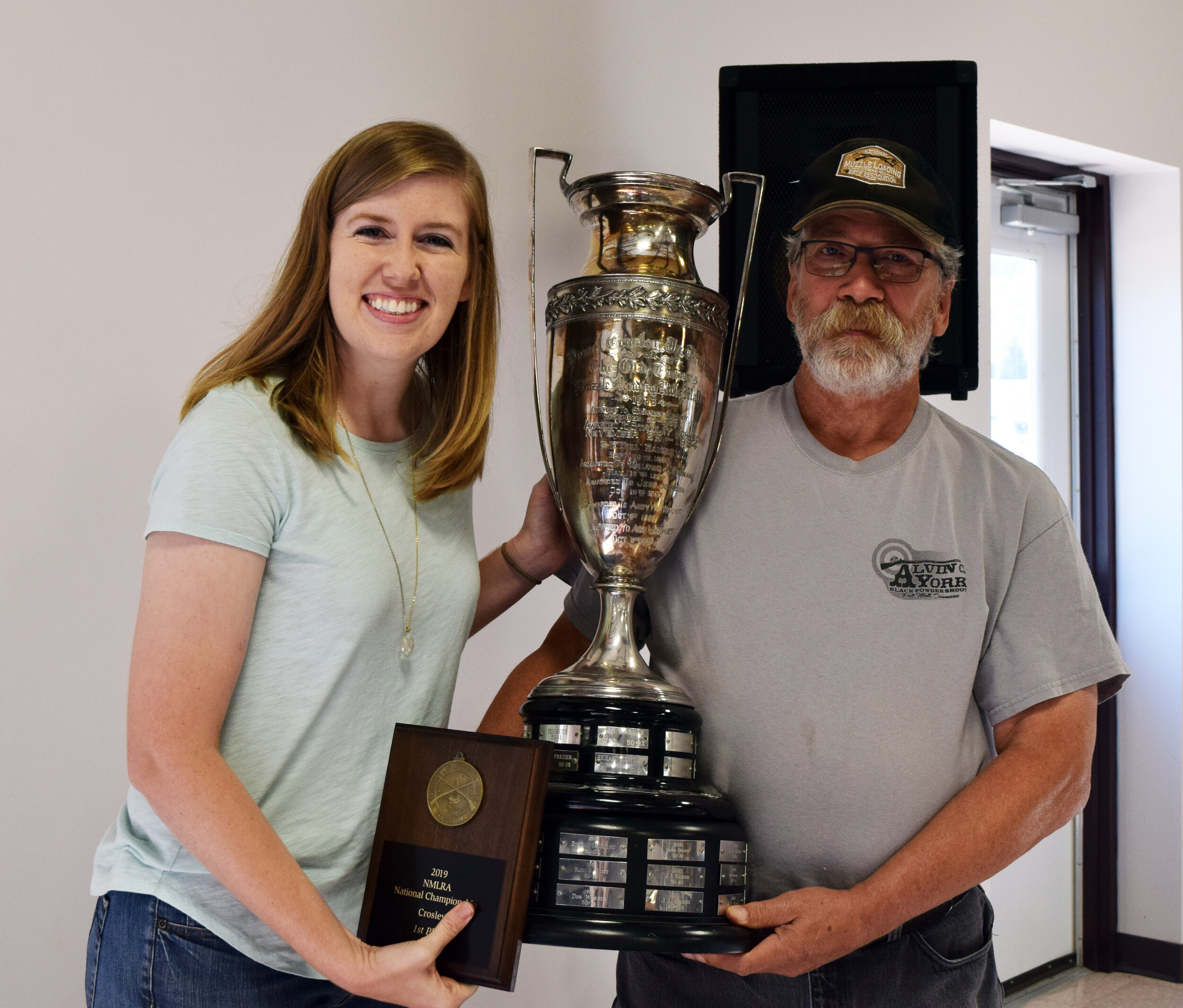  Mary Amelia Taylor - Crosley Winner with Rifle Committee member Mark Donaldson 