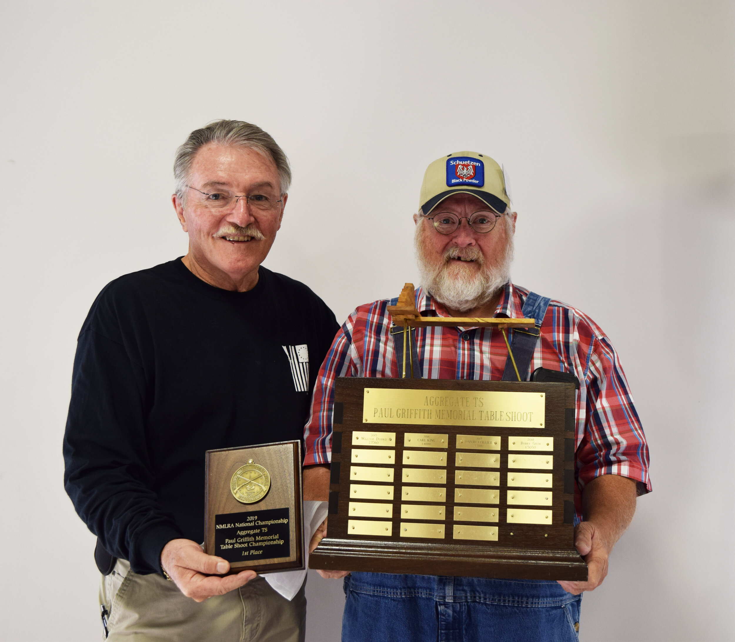  Carl King - Aggregate TS - Paul Griffith Memorial Table Shoot Championship Winner with NMLRA President Brent Steele - Carl also sat a new record score with this aggregate. 