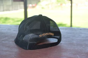 Black Mesh Hat w/Modern Leather Logo (90 years strong) — The NMLRA