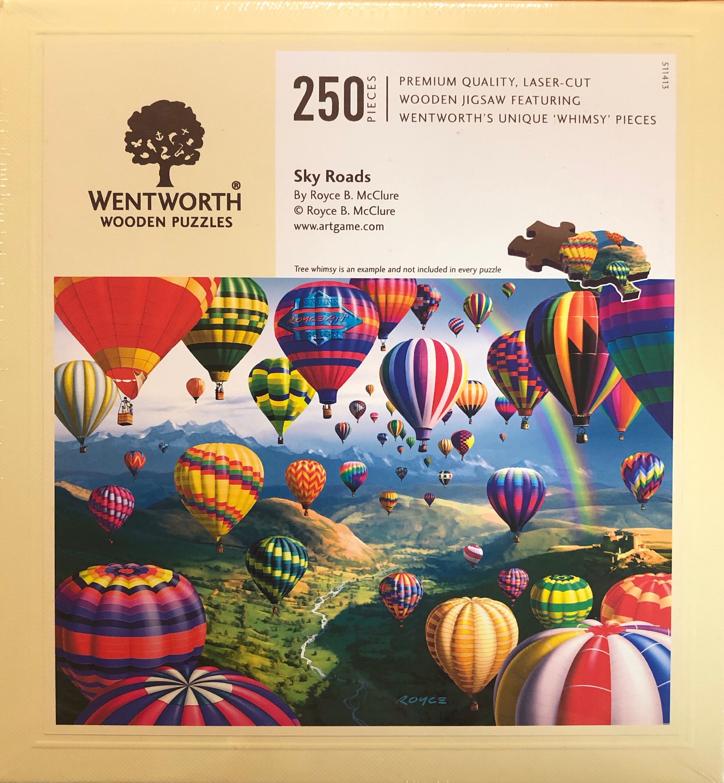 WENTWORTH WOODEN JIGSAW PUZZLE SKY ROADS 250 Pieces 