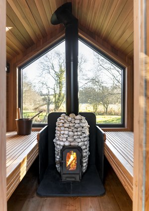 Vapor Sauna with Green Roof — Heartwood Saunas