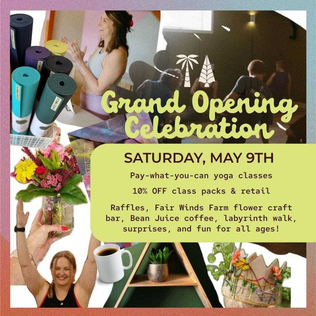 Join us THIS Saturday to celebrate the grand opening of our new yoga home! 

We'll have raffles from @beanjuice.coffee,  @opheliasgreenspa, @metropolitanspa and some goodies of our very own.

Accessible yoga is our jam so to celebrate, all classes in