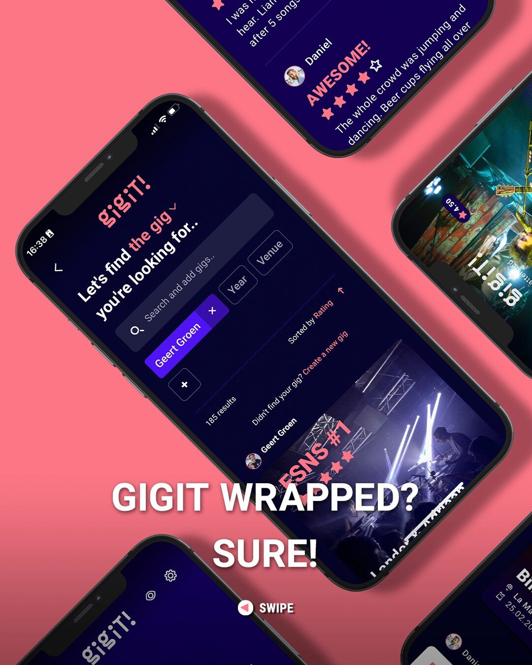 🌯 Gigit Wrapped? Sure!

Yes, we saw your Spotify Wrapped on Insta. Great taste!
Let&rsquo;s make some personal charts in Gigit, too.

The options are endless, so go and have a play around! 🤘