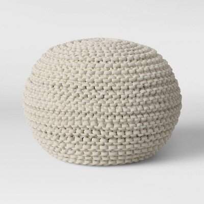 Chunky Knit Pouf