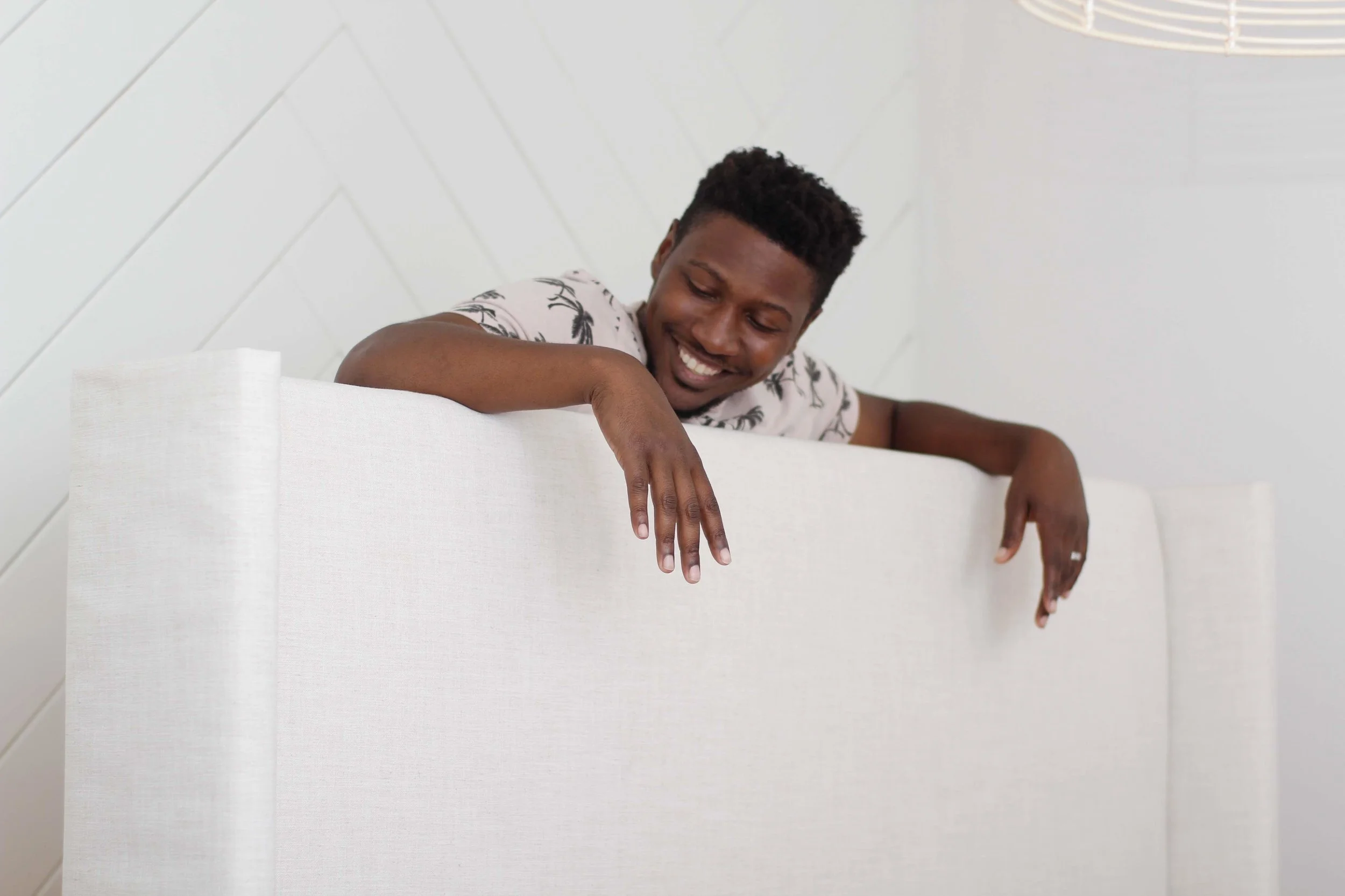 The Final DIY Winged Headboard by <a href="www.project1826.com/blog/easy-diy-winged-headboard-tutorial" target="_blank">Project 1826</a>